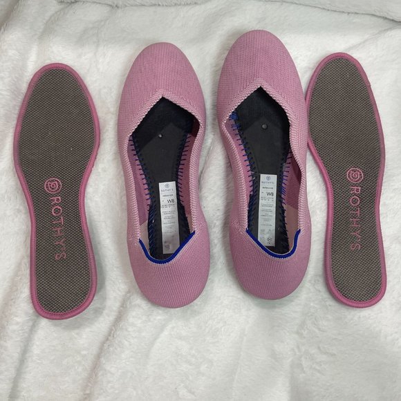 Rothy's Round Toe Ballet Flat - Retired color - begonia pink- Size 8 - Picture 9 of 10